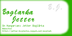 boglarka jetter business card